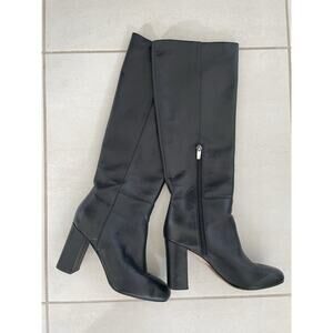 Via Spiga Boots Knee High Leather Side Zip Pull On FLAWS